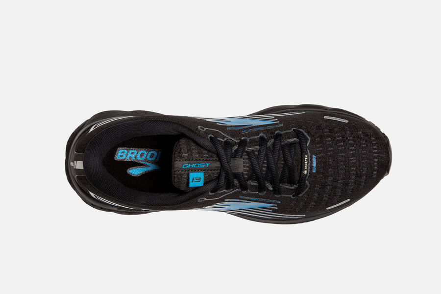 Brooks Ghost 13 GTX Road Running Shoes Mens - Black/Blue - YVILN-4271